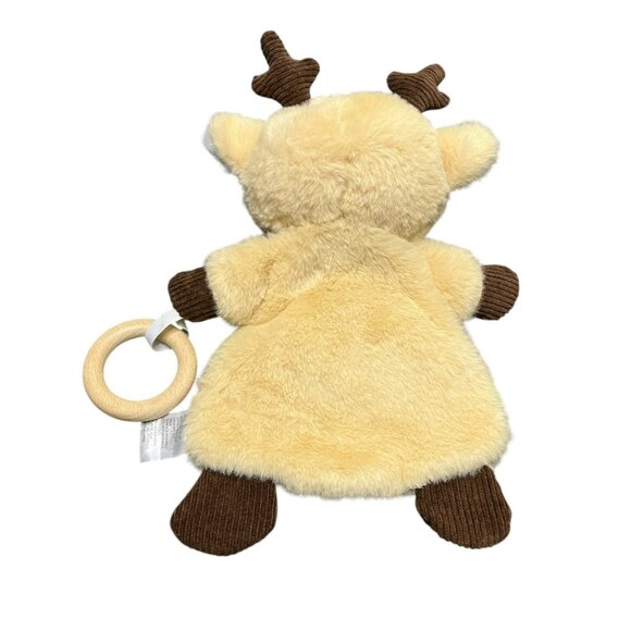 Baby Ganz Downy Reindeer Sensory Toy Baby Crinkle Belly Tags Lovey - Picture 2 of 11